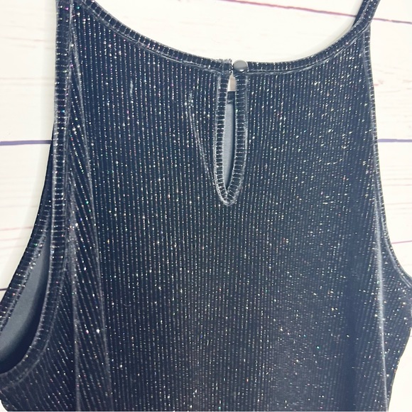 Wild Fable Black Rainbow Glitter Sleeveless Mini Dress Size Large - Picture 5 of 9